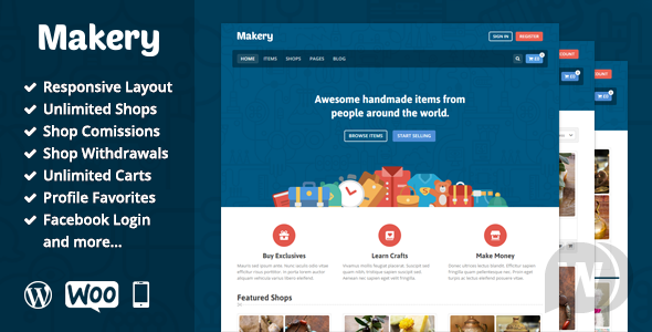 Makery v1.24 - шаблон интернет-магазина WordPress