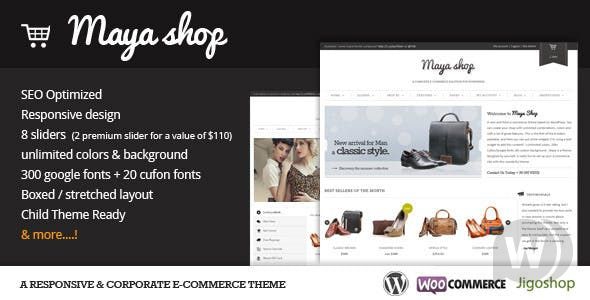 MayaShop v3.7.3 - гибкая адаптивная тема электронной коммерции WordPress