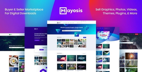 Mayosis v2.8.4 - шаблон WordPress для магазина цифровых товаров