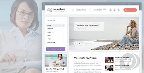 MentalPress v1.11.4 NULLED - тема WP для сайта по медицине