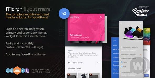 Morph v2.3 - мобильное меню для WordPress