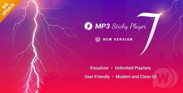 MP3 Sticky Player v7.1 - аудио / mp3 / mp4 / youtube плеер для WordPress