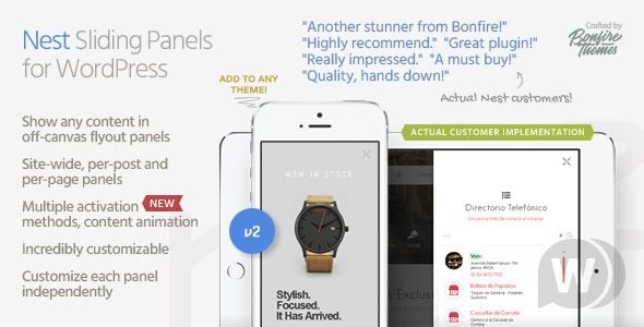 Nest v2.2 - раздвижные панели для WordPress