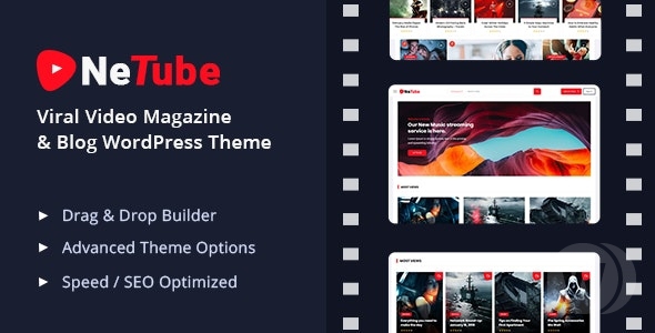 Netube v1.0.4 - шаблон вирусных видео WordPress