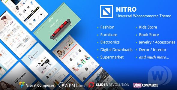 Nitro v1.7.6 NULLED - многоцелевой WooCommerce WordPress шаблон