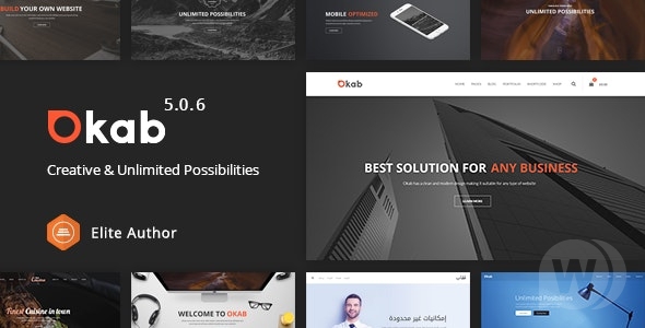 Okab v5.0.6 - многоцелевая тема WordPress