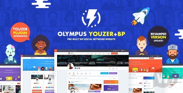 Olympus v3.80 - премиум тема BuddyPress