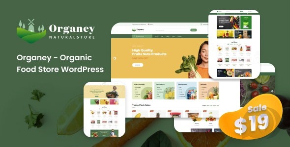 Organey v1.5.1 - WordPress тема WooCommerce для органических продуктов