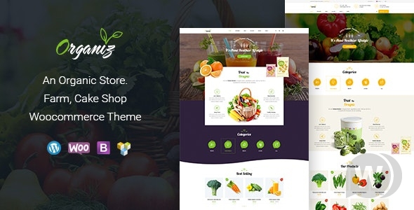 Organiz v2.2 - магазин органических продуктов WooCommerce