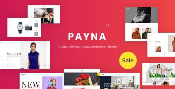 Payna v1.0.3 - чистая минимальная тема WooCommerce