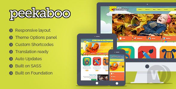 Peekaboo - детский шаблон WordPress