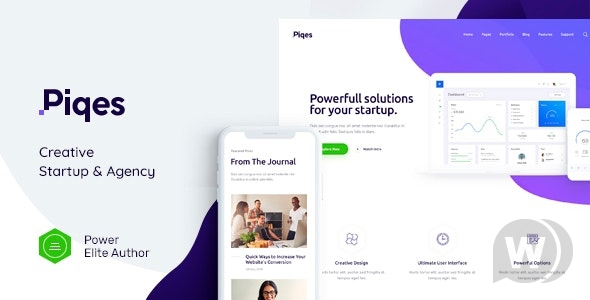 Piqes v1.0.1 NULLED | Креативное стартап-агентство WordPress тема