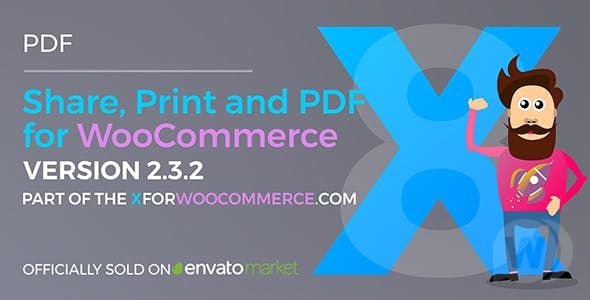 Плагин для WooCommerce Share, Print and PDF Products v2.5.3