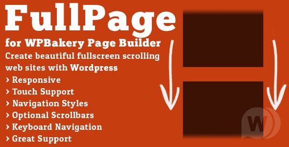 Плагин FullPage for WPBakery Page Builder v2.1.4 NULLED