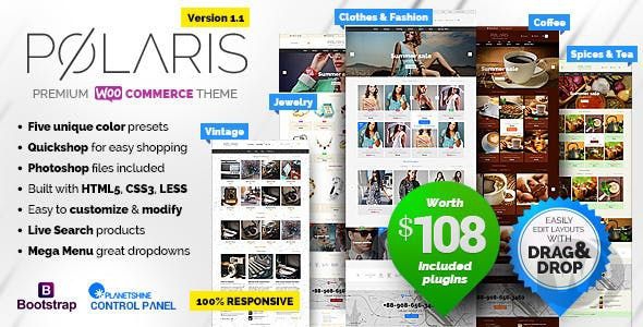 Polaris v1.1.41 - мощная многофункциональная тема WooCommerce