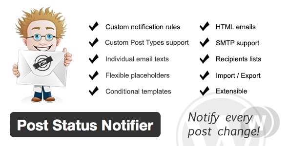 Post Status Notifier v1.9.5 - уведомления для постов WordPress