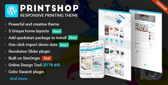 Printshop v4.4.0 - WordPress тема для типографии