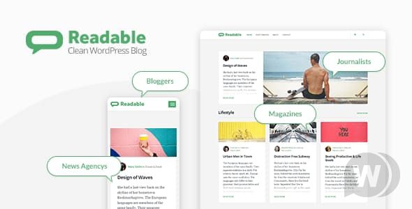 Readable v2.3.1 NULLED - шаблон блога WordPress