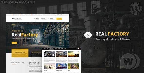 Real Factory v1.3.2 - шаблон для строительных и промышленных компаний WordPress