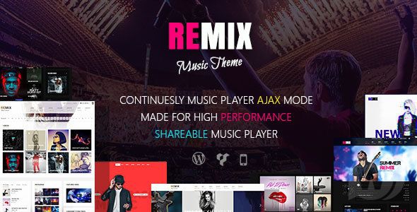 Remix Music v3.9.6 - шаблон музыкального сайта WordPress