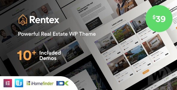 Rentex v1.7.0 - тема WordPress по недвижимости