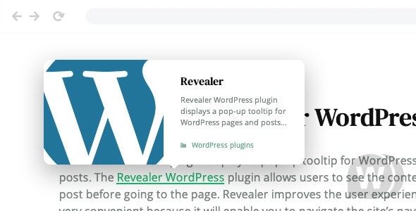 Revealer v2.0.2 - подсказки к ссылкам WordPress