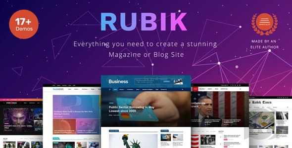 Rubik v1.7 - премиум тема WordPress для новостных сайтов