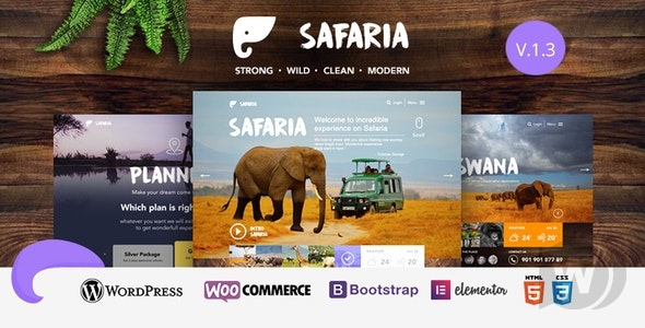 Safaria v1.3 - тема WordPress для зоопарка или сафари