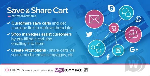 Save & Share Cart for WooCommerce v2.20 - сохранить и поделиться корзиной WooCommerce