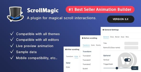 Scroll Magic Wordpress v4.0.2 - плагин анимации прокрутки WordPress