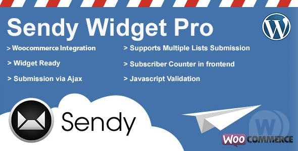 Sendy Widget Pro v3.5.1 - виджет подписки на E-mail рассылку