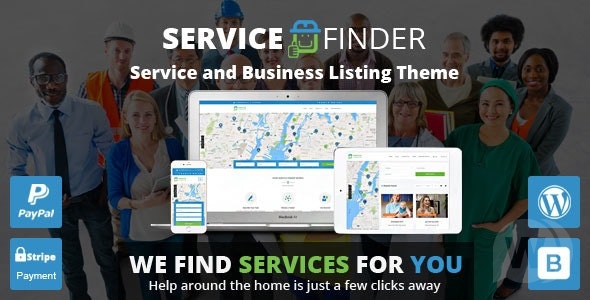 Service Finder v3.5 - WordPress тема доски объявлений