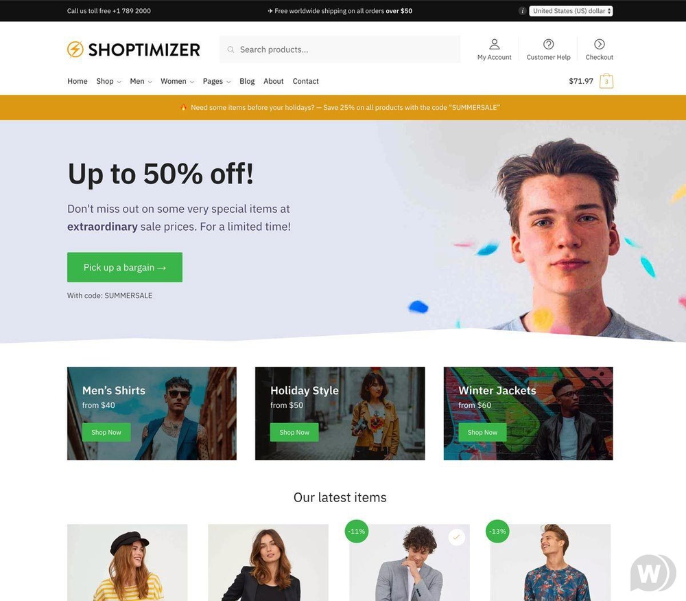 Shoptimizer v2.4.5 - самая быстрая тема WooCommerce