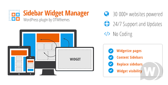 Sidebar Widget Manager v4.0 NULLED - менеджер виджетов WordPress