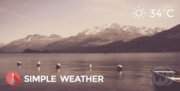 Simple Weather v4.3.3 - виджет погоды WordPress