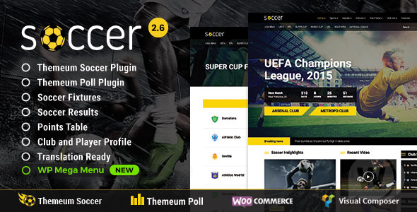 Soccer v2.8 - футбольный шаблон WordPress