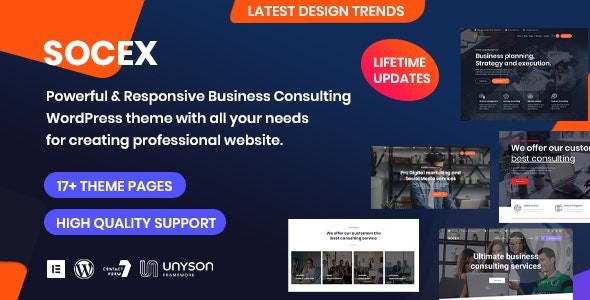 Socex v1.0 - тема WordPress для бизнеса и консалтинга
