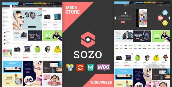 SOZO v1.5 - полноэкранный шаблон WooCommerce