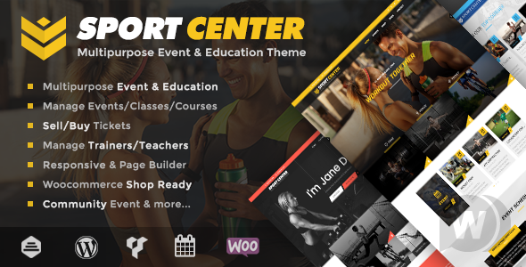 Sport Center v2.3.2 - спортивный WordPress шаблон