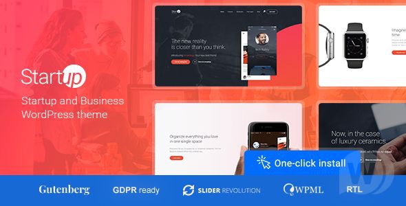 Startup Company v1.0.9 - бизнес шаблон WordPress