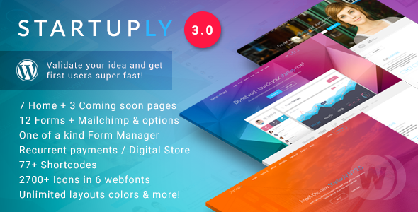 Startuply v3.1 - многоцелевая старап тема WordPress