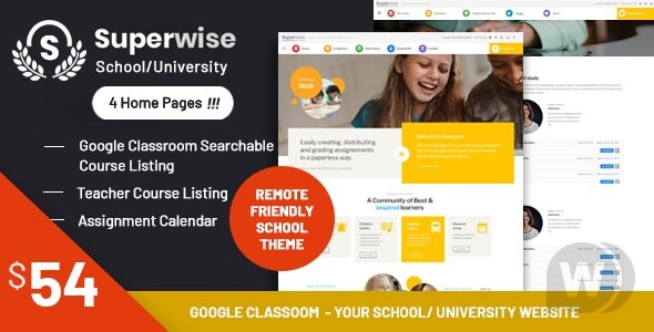 Superwise v2.9.1 - тема WordPress для современного образования
