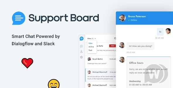 Support Board v3.3.9 - чат и справочная служба для WordPress