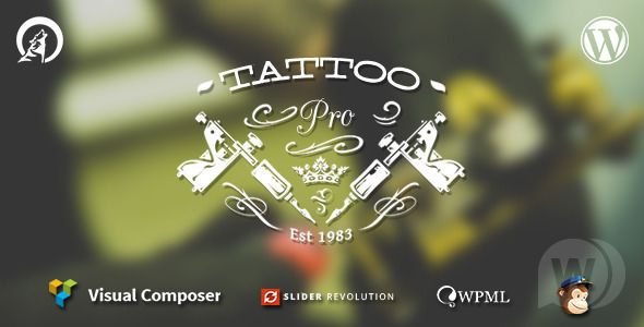 Tattoo Pro v1.8.9 - шаблон WordPress для тату салона