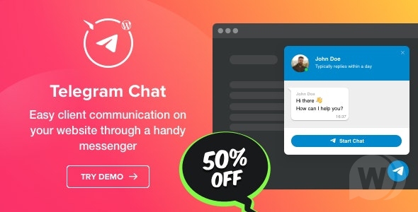 Telegram Chat Plugin for WordPress v1.0.0 - Telegram чат виджет