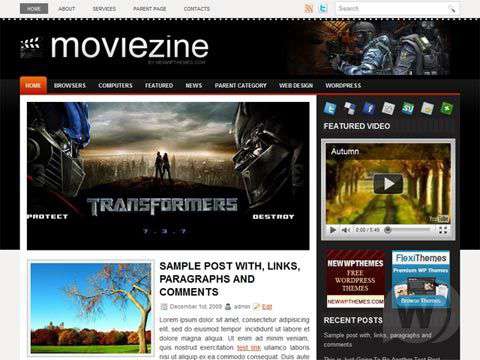 Тема для wordpress - MovieZine