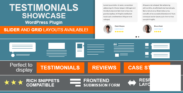 Testimonials Showcase v1.9 - система отзывов WordPress