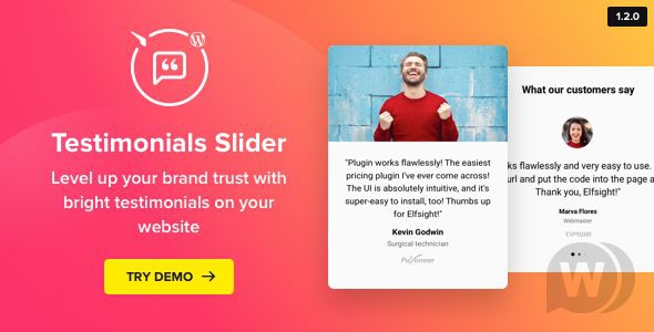 Testimonials Slider v1.4.3 - плагин отзывов WordPress