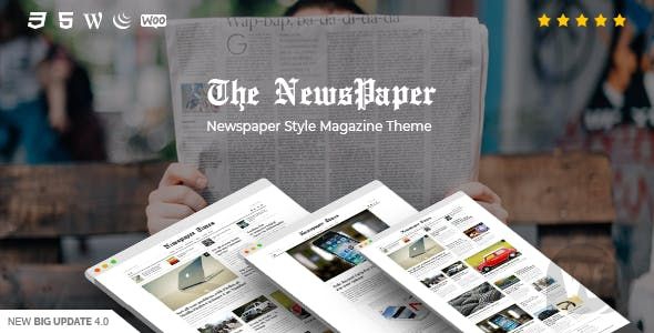 The NewsPaper v4.0 - новостной шаблон WordPress