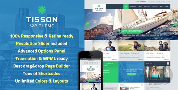 Tisson v1.4 - корпоративный WordPress шаблон